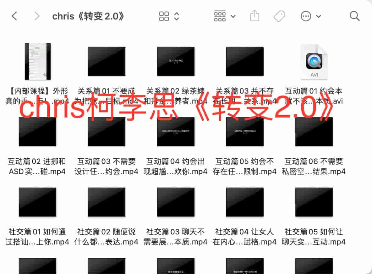 chris柯李思《转变2.0》课程