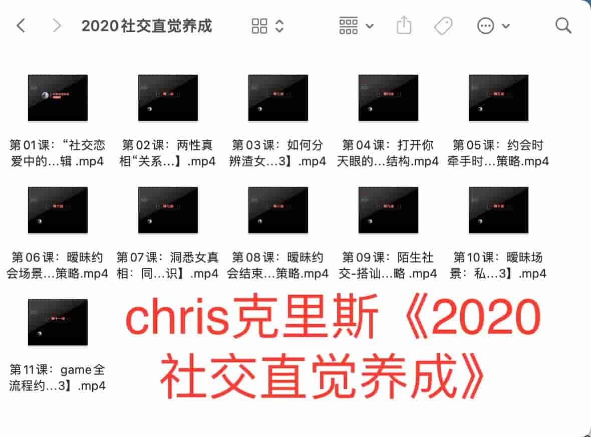 chris柯李思《2020社交直觉养成》课程