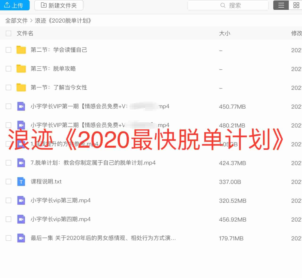 浪迹《2020最快脱单计划》