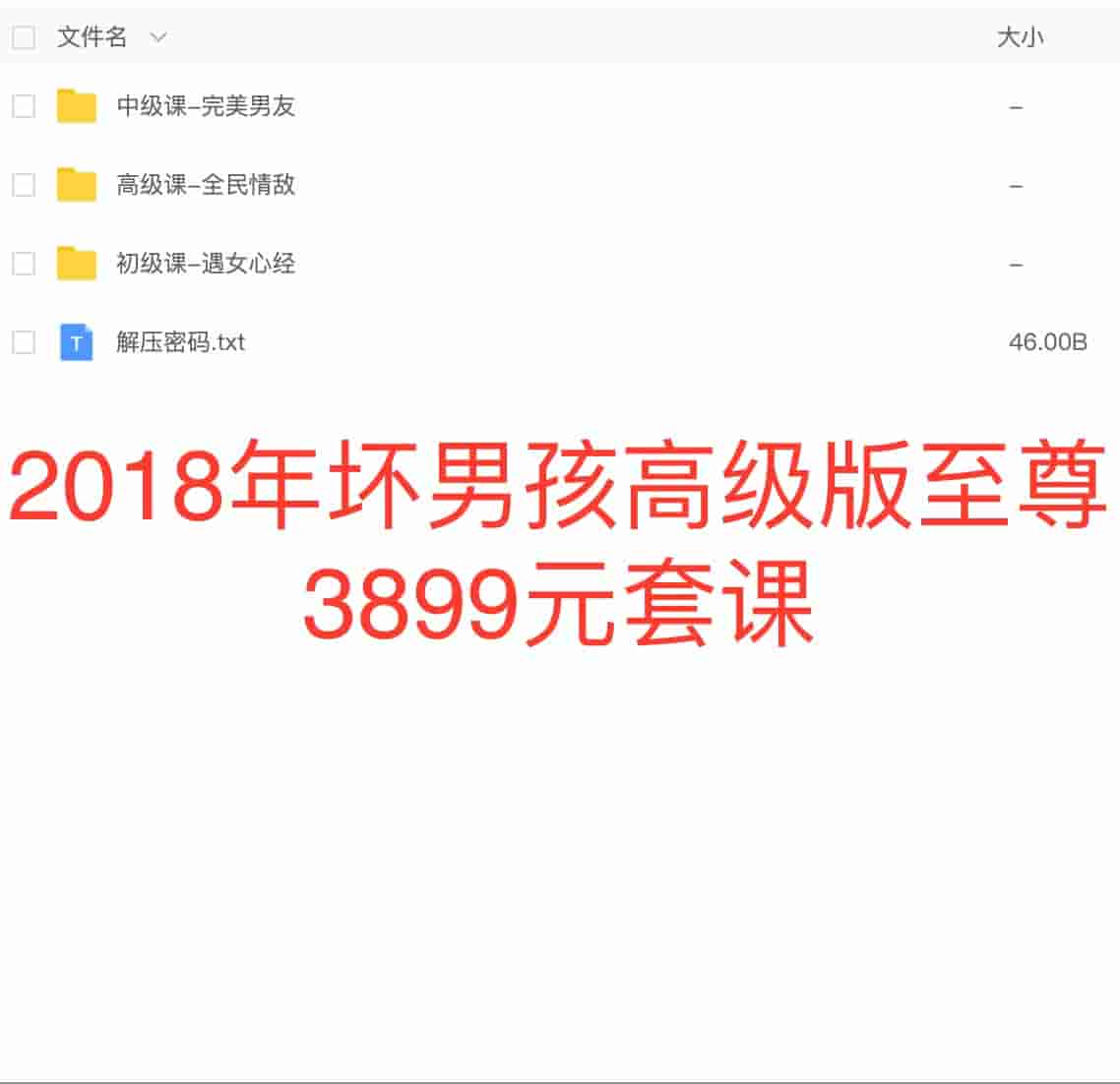 2018年坏男孩高级版至尊3899元套课