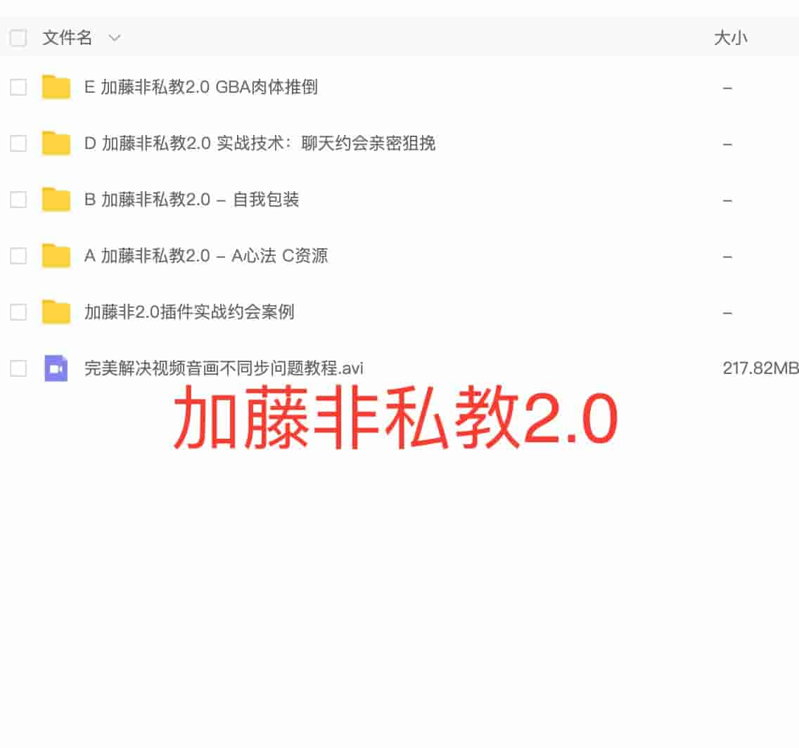 浪迹加藤非私教2.0