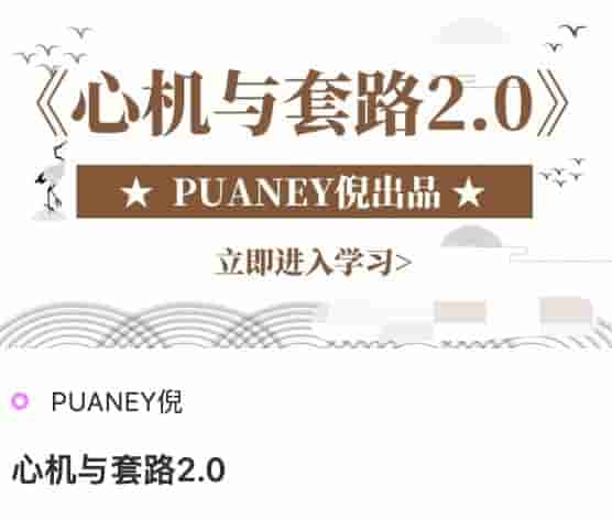 PUANEY心机与套路2.0