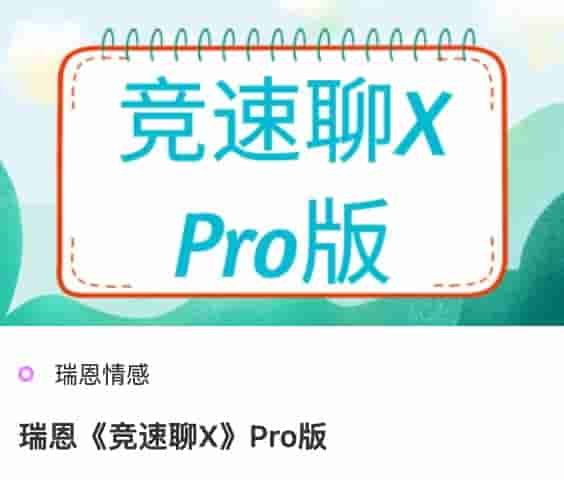 瑞恩《竞速聊X》Pro版