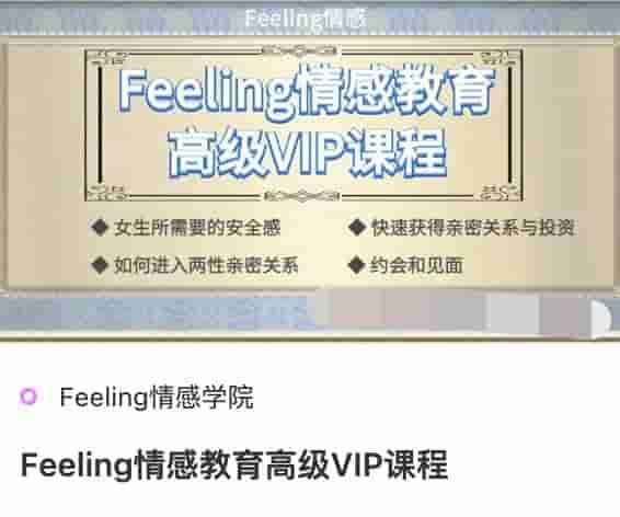 Feeling情感教育高级VIP课程